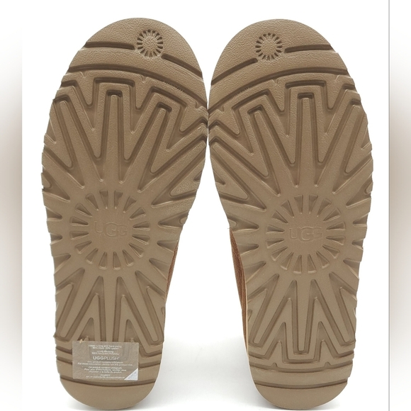 UGG Women Neumel Zip Platform Ankle Booties Chestnut Suede Plush Size 12 - Picture 9 of 12